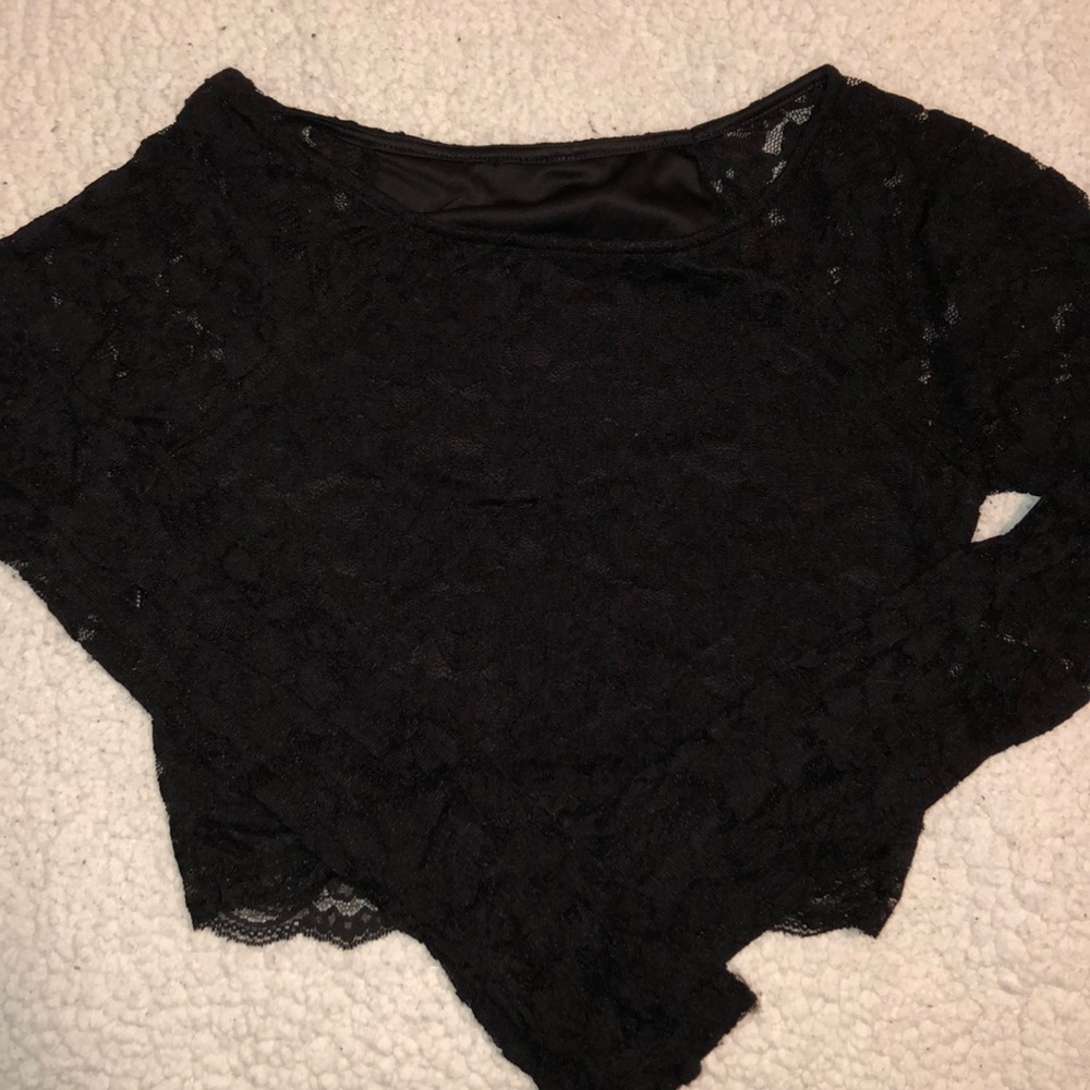 Cropped Long Sleeve Lace